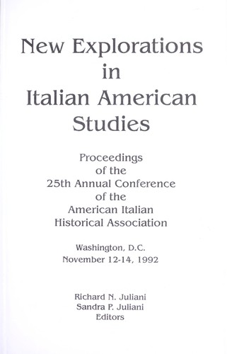Cover for New explorations in Italian American studies