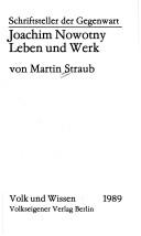 Cover for Joachim Nowotny