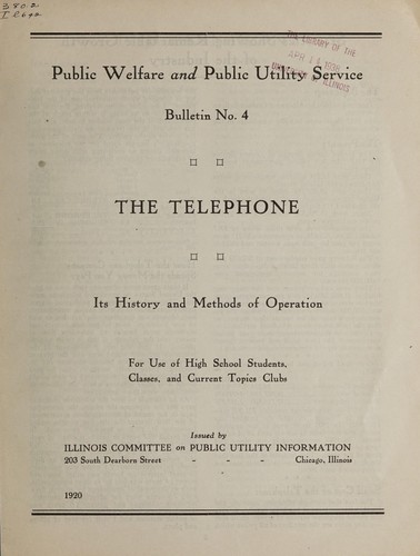 Cover for The telephone