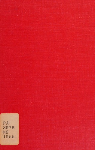 Cover for The chronology of the extant plays of Euripides.
