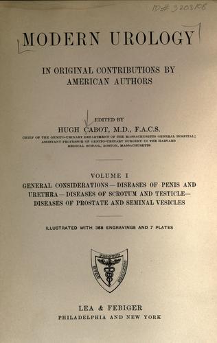 Cover for Modern urology