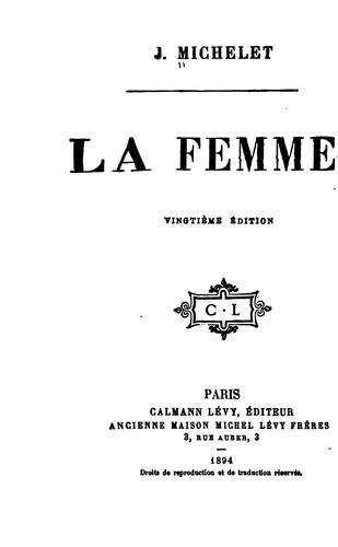 Cover for La femme