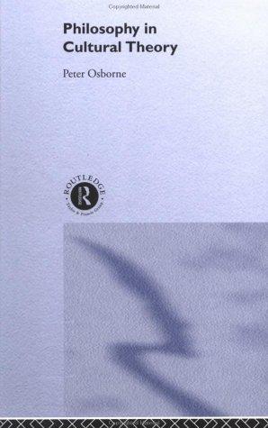 Cover for Philosophy in Cultural Theory