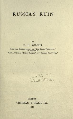 Cover for Russia's ruin.