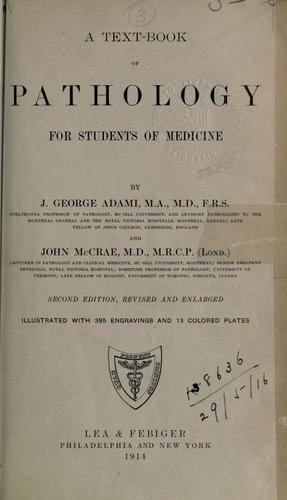 Cover for A text-book of pathology for students of medicine