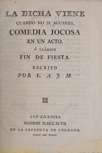 Cover for La dicha viene quando no se aguarda