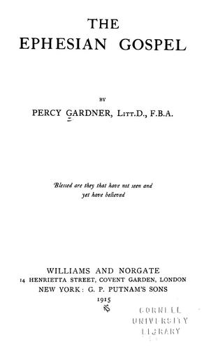 Cover for The Ephesian Gospel