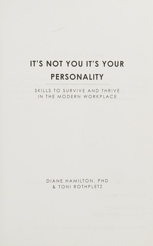 Cover for It's not you it's your personality