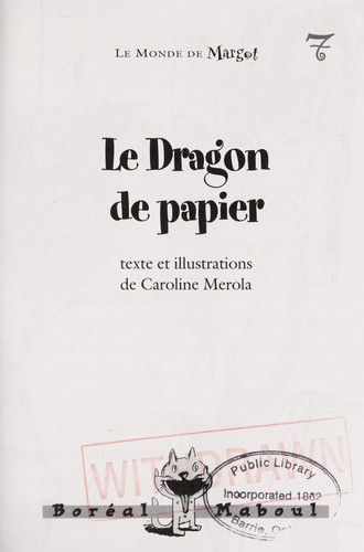Cover for Le dragon de papier