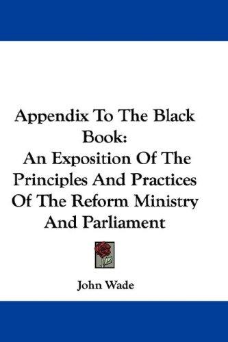Cover for Appendix To The Black Book