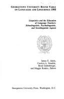 Cover for Linguistics and the education of language teachers