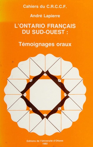 Cover for L' Ontario français du Sud-Ouest