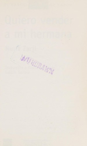Cover for Quiero Vender a Mi Hermana/ I Want to Sell My Sister