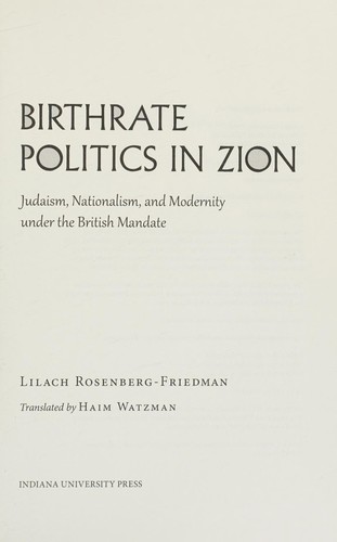 Cover for Birthrate Politics in Zion