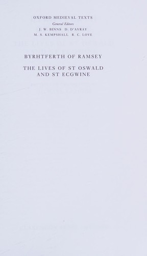 Cover for The lives of St Oswald and St Ecgwine