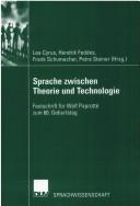 Cover for Sprache zwischen Theorie und Technologie