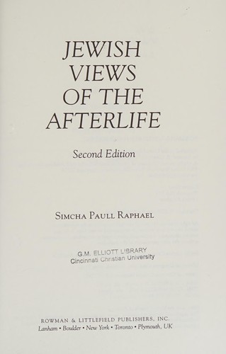 Cover for Jewish views of the afterlife