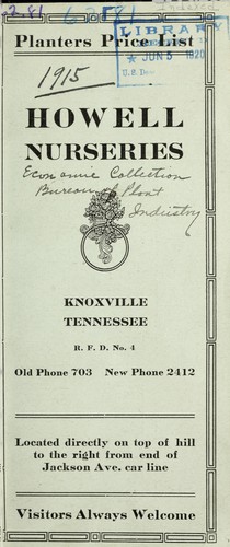 Cover for Planters price list