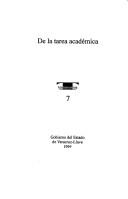 Cover for De la tarea académica