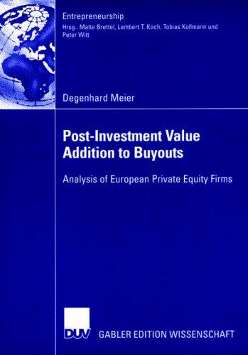 Cover for Post-Investment Value Addition to Buyouts