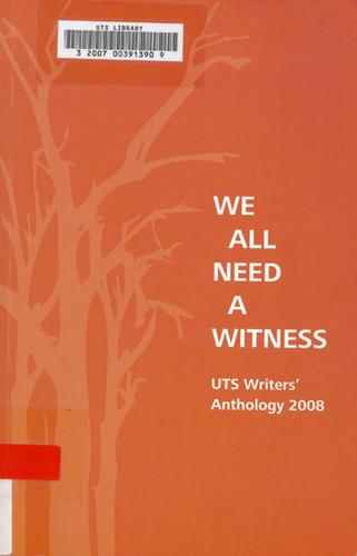 Cover for We all need a witness