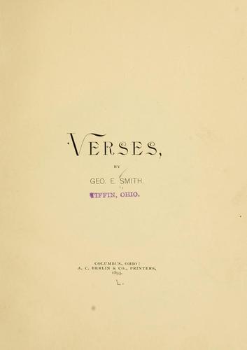 Cover for Verses