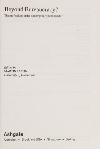Cover for Beyond bureaucracy?