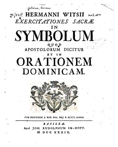 Cover for Exercitationes sacræ in symbolum quod Apostolorum dicitur.