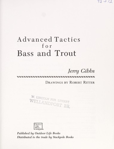 Cover for Advanced tactics for bass and trout