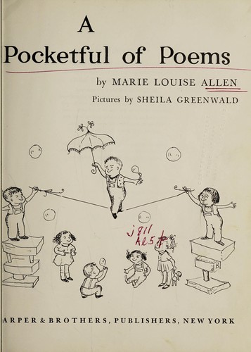 Cover for A pocketful of poems.