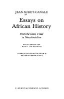 Cover for Essays on African history