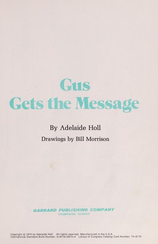 Cover for Gus gets the message.