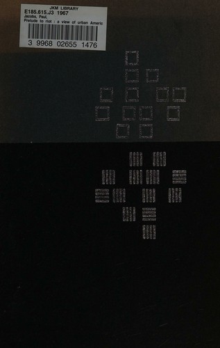 Cover for Prelude to riot