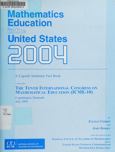 Cover for Mathematics Education In The United States--2004