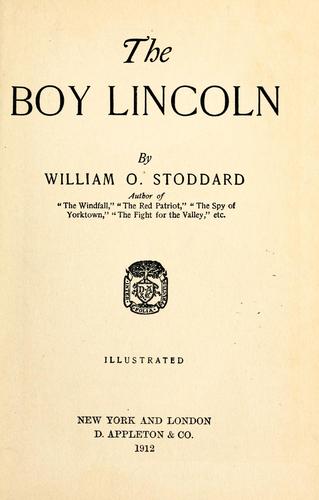 Cover for The boy Lincoln