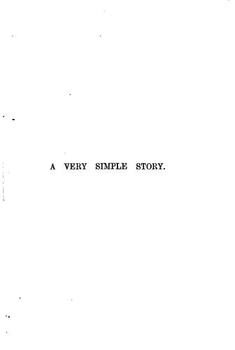 Cover for A very simple story. By the authoress of 'Misunderstood'.
