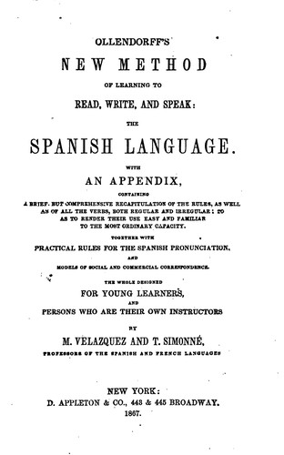 Cover for New method of learning to read, write, and speak