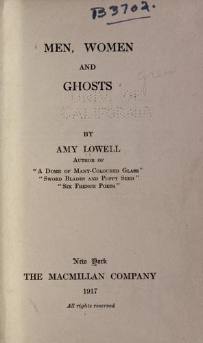 Cover for Men, women and ghosts
