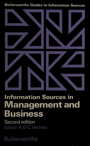 Cover for Information sources in management and business