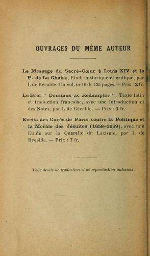Cover for Lettres sur le confessorat du p. Le Tellier