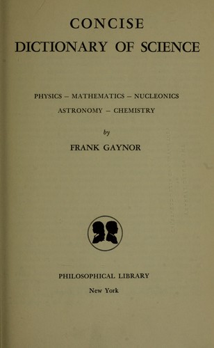 Cover for Concise dictionary of science