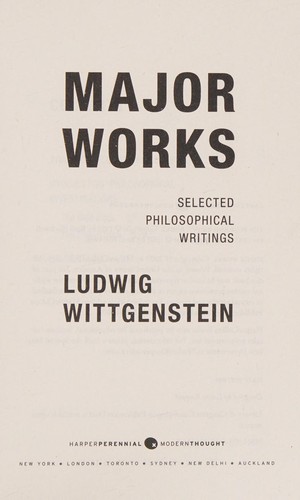 Cover for Major Works