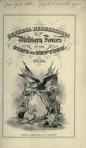 Cover for General regulations for the military forces of the state of New-York, 1858.
