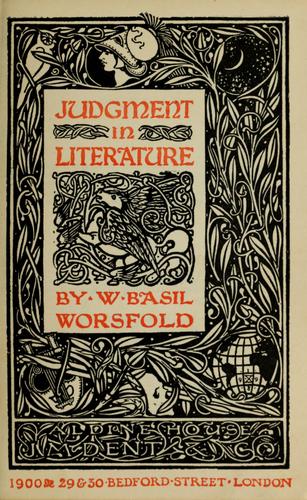 Cover for Judgment in literature