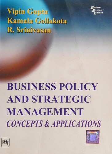 Cover for Business policy and strategic management