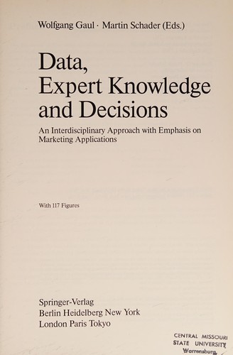 Cover for Data, Expert Knowledge, and Decisions