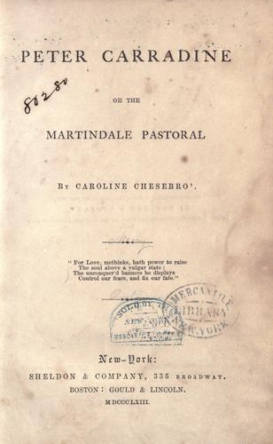 Cover for Peter Carradine