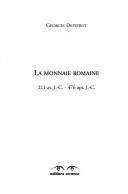 Cover for La monnaie romaine