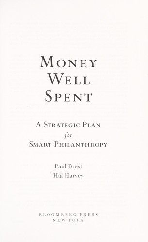 Cover for Money well spent