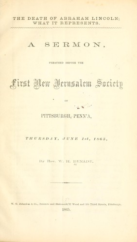 Cover for The death of Abraham Lincoln